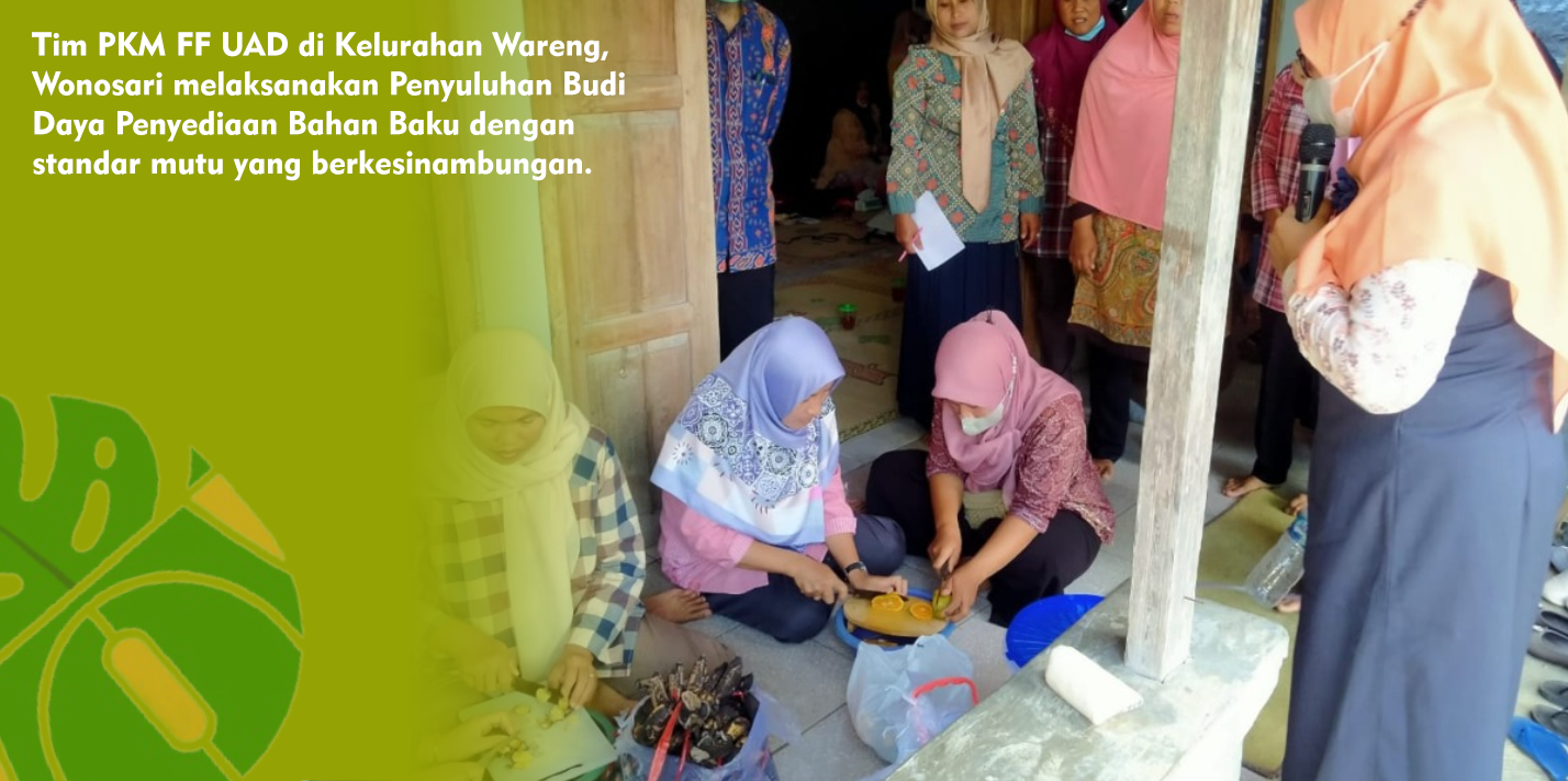 Keahlian Mengolah Obat Herbal Masyarakat Wareng Jadi Perhatian Tim PKM FF UAD